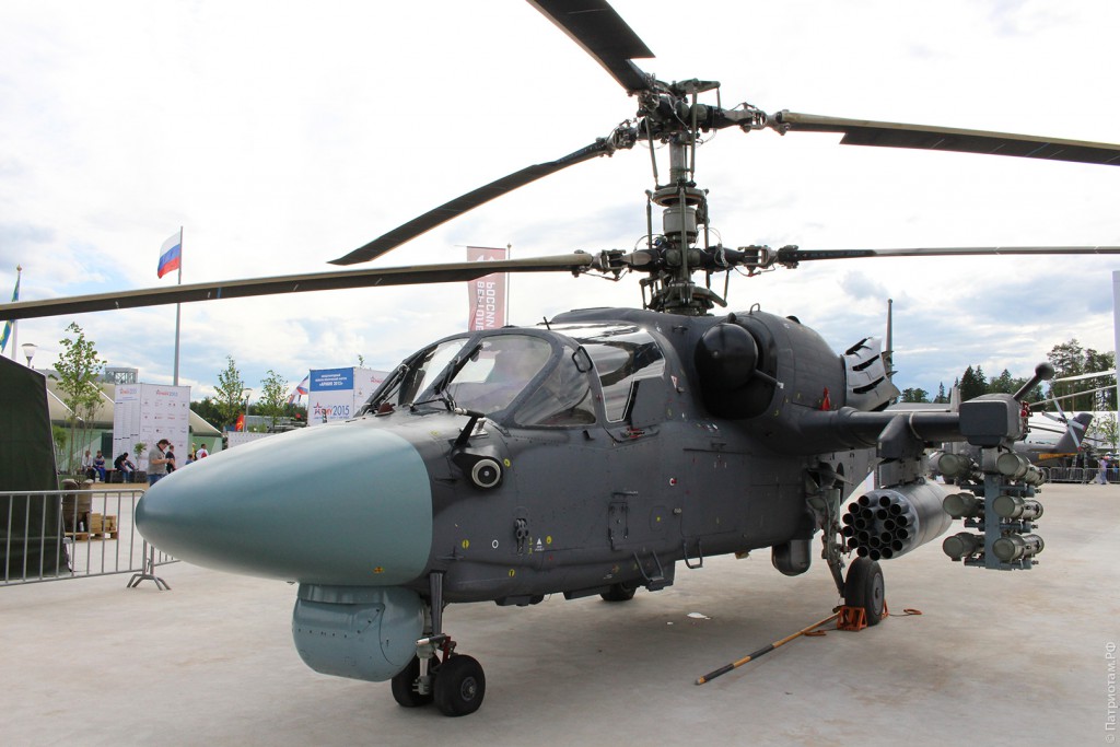 Ракеты и пушка вертолета "Ка-52".
