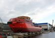 Невский судостроительный завод спустил головное многофункциональное спасательное судно-буксир арктического плавания проекта MPSV12