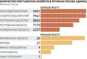 В 2,5 раза увеличилась площадь фермерских земель в России1