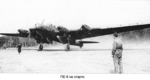 История создания и боевое значение советского тяжелого бомбардировщика Пе-8