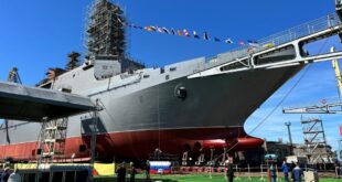 На российском судостроительном заводе «Янтарь» спущен на воду новый десантный корабль Владимира Андрея