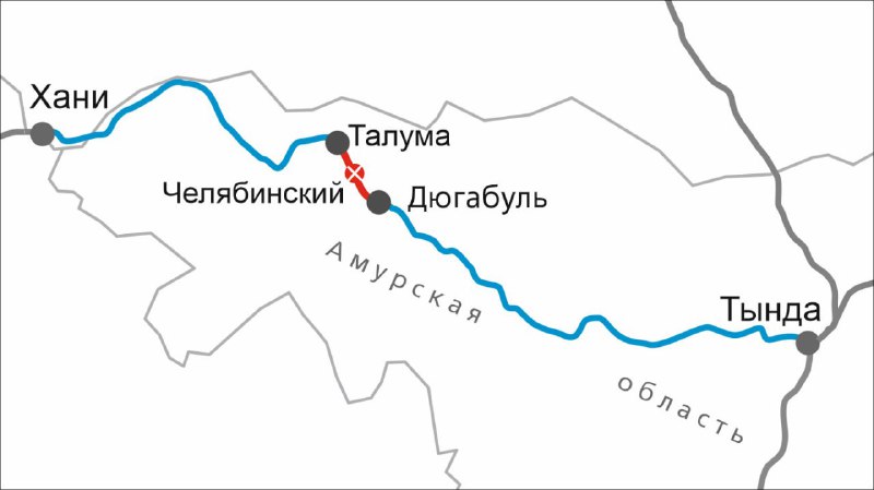 Открытие движения по второму пути на перегоне БАМа Талума – Дюгабуль