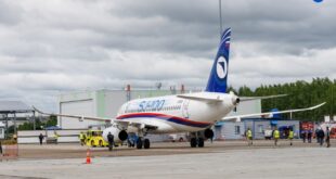 Перелет опытного «Суперджета» с российскими двигателями ПД-8