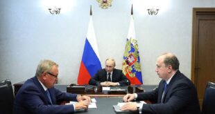 Встреча Владимира Путина с руководством ОСК и ВТБ