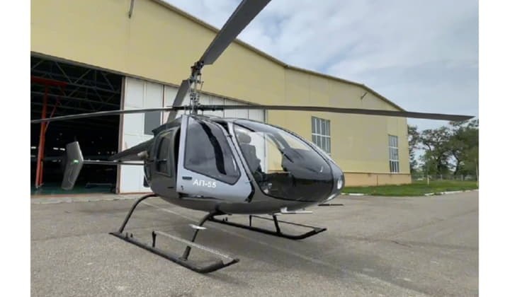 Первый вертолет АП-55 из Дагестана начал летные испытания Первый вертолет АП-55 из Дагестана начал летные испытания