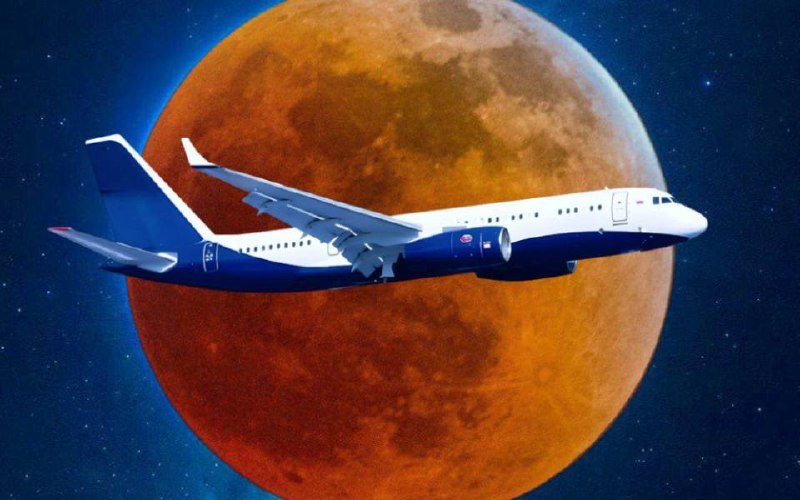 Уникальный астрономический рейс на Ту-204 к лунному затмению