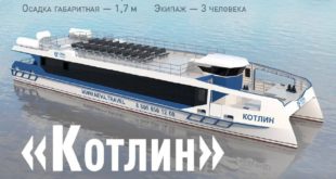Модель пассажирского судна «Котлин» на форуме «Нева-2025»