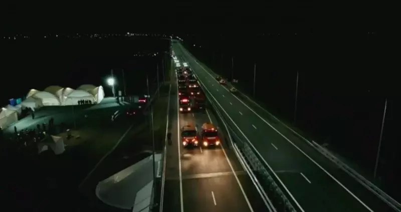 Открытие нового мостового перехода через реку Обь в Ханты-Мансийском округе