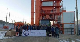 Запуск нового асфальтобетонного завода в Муйском районе Бурятии