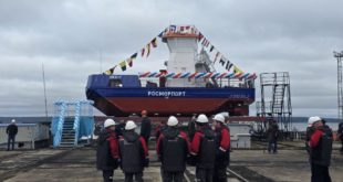 Запуск нефтесборщика «Эко-1» для экологии моря