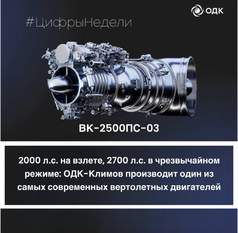 Современный вертолетный двигатель ВК-2500ПС-03 на производстве