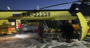 Эвакуация геолога с помощью санавиации на Камчатке