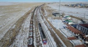 Новый рекорд грузового поезда в Монголии