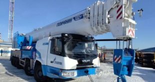 Автокран грузоподъемностью 100 тонн запущен в работу для Газпрома