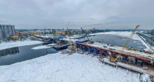 Завершение монтажа ортотропных плит на Большом Смоленском мосту