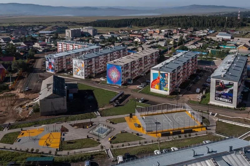 Благоустройство общественных территорий в поселке Саган-Нур