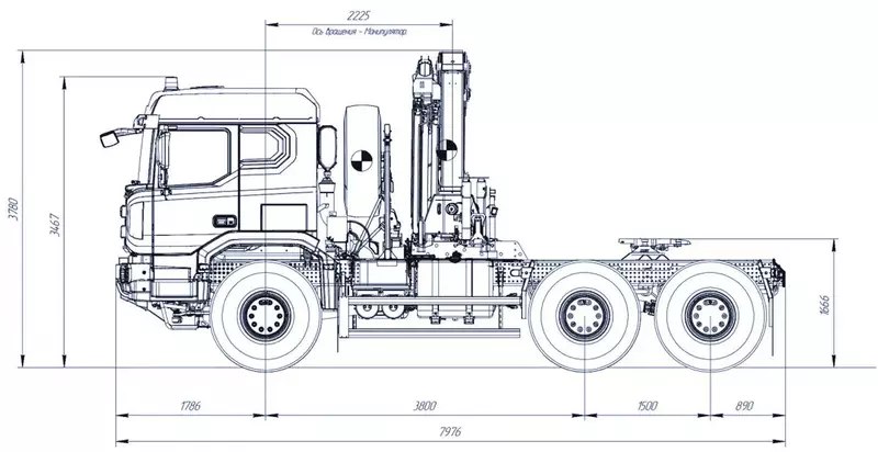 Новые российские тягачи БАЗ с КМУ и лесовоз на шасси 6×6