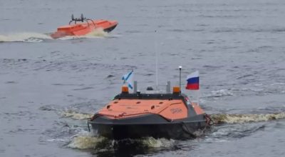 В Архангельске на воду спустили безэкипажный катер «Оркан-2»