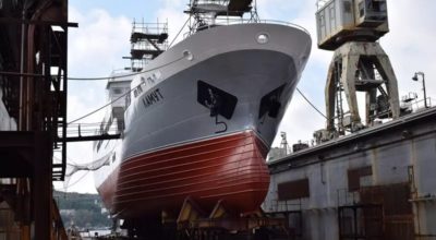 ОСК спустила на воду новый краболов проекта 03141 «Ламут»
