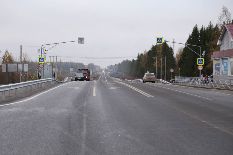 В Вологодской области открыли мост и 27 километров обновленной автодороги А-119 «Вологда-Медвежьегорск»
