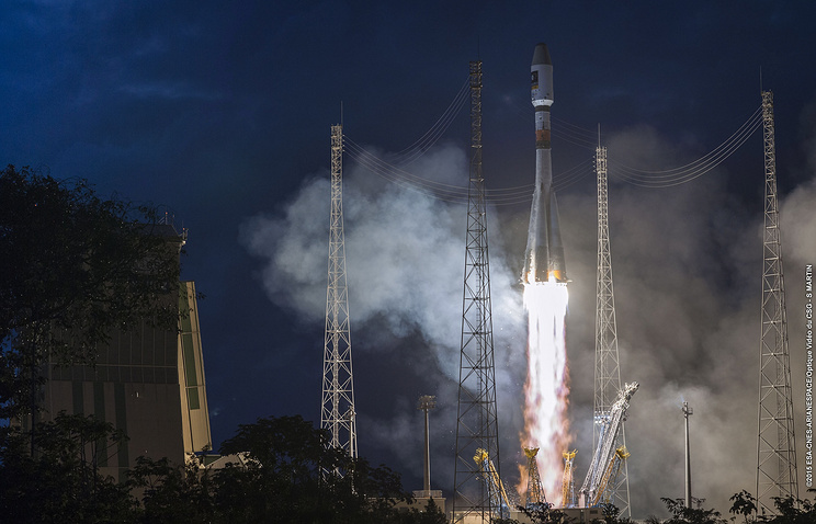 Ракета-носитель "Союз" со спутниками для навигационной системы Galileo успешно стартовала с космодрома Куру