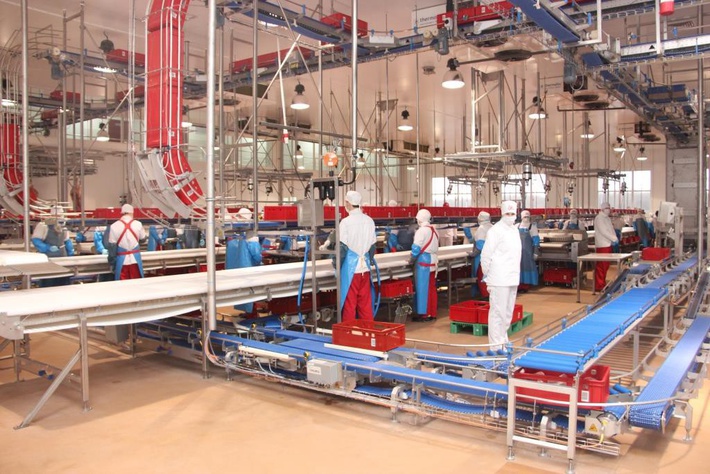 На новом мясоперерабатывающем заводе компании «ПРОМАГРО»