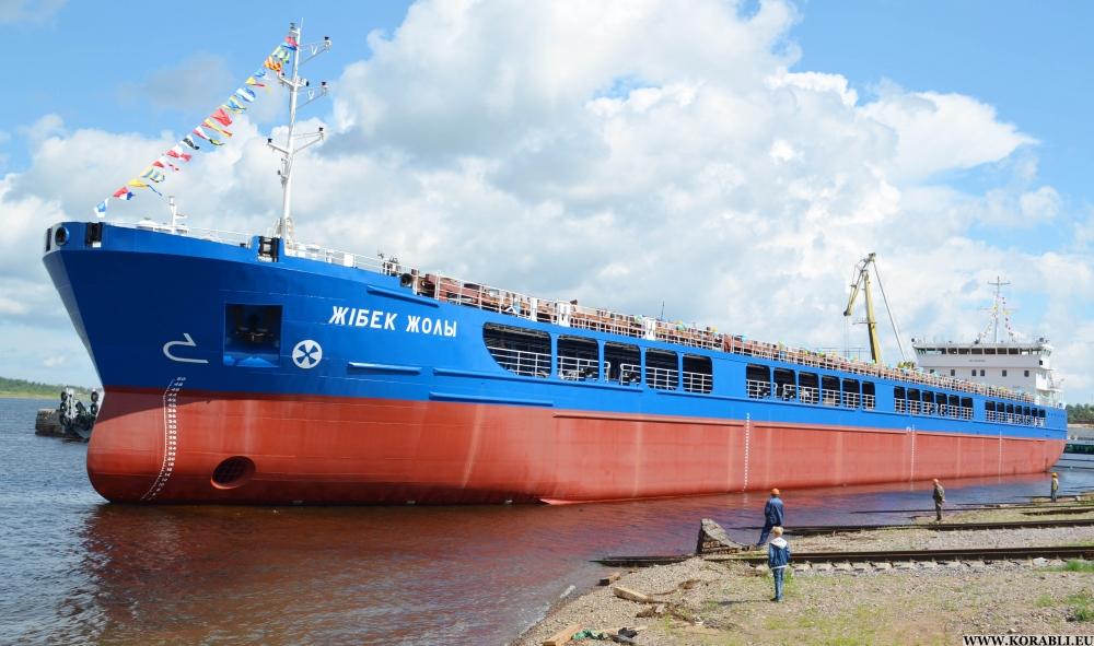 «Невский судостроительный завод» спустил на воду сухогрузное судно для Казахстана