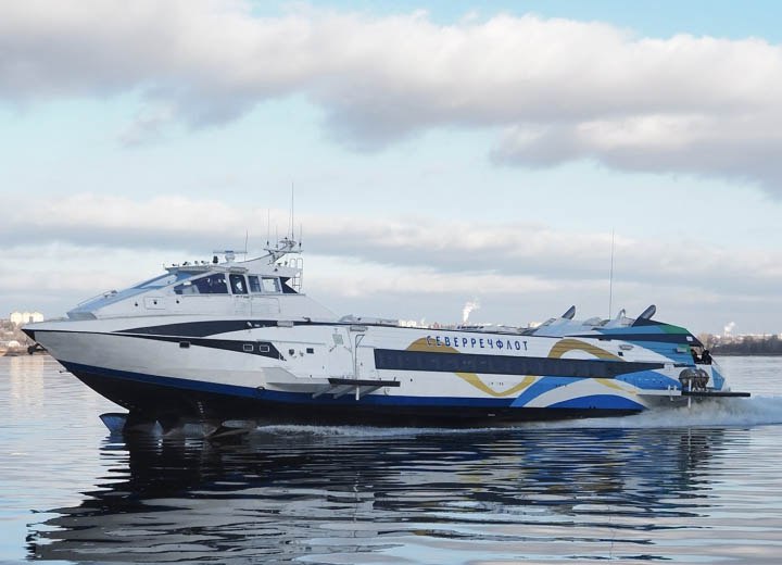 На воде появился новый скоростной судно «Метеор-2020» на подводных крыльях