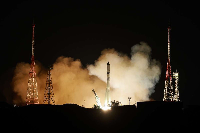 Запуск ракеты Союз-2.1а с двигателями ОДК-Кузнецов