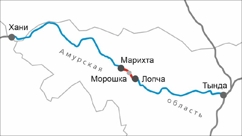 Новые пути на перегоне Марихта – Лопча в Амурской области