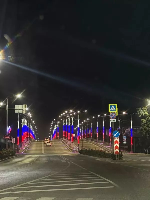 Открытие реконструированного моста в Луганске