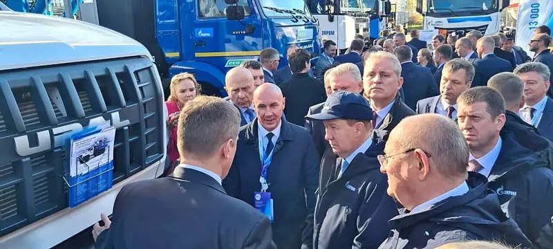 Галичский автокрановый завод продемонстрировал кран-манипулятор КМА-150-3 на ПМГФ-2025