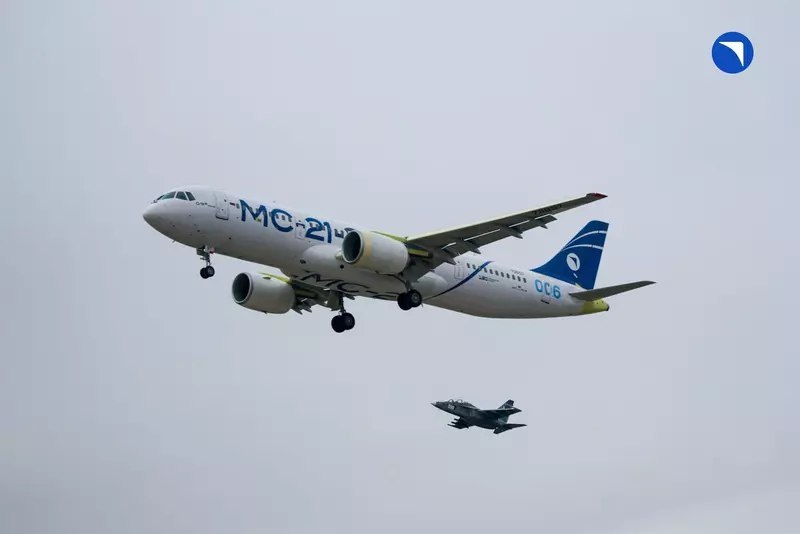 Второй испытательный полет самолета МС-21