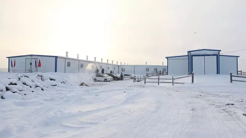 Открытие картофелехранилища и зернохранилища в Якутии