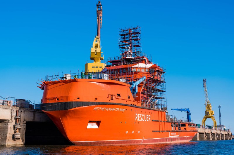 Поступление ледокола «Керченский пролив» в Морспасслужбу