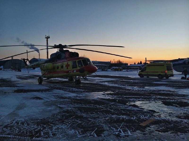 Санавиация помогла спасти жизнь сотруднику ДПС в Оренбургской области