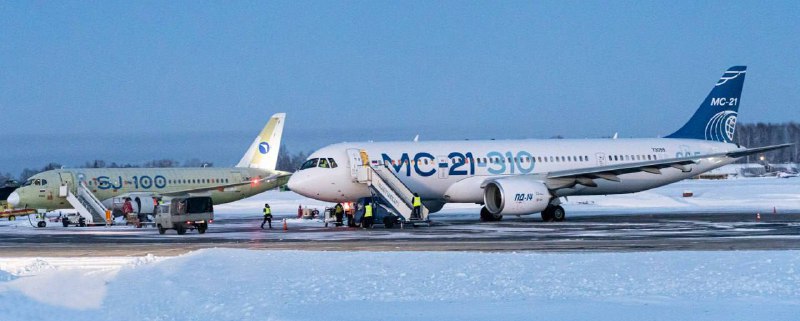 Испытания МС-21-310 и SJ-100 в Сыктывкаре