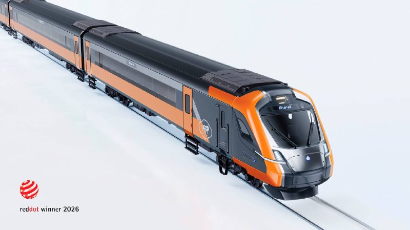 Концепция электропоезда Vande Bharat стала победителем Red Dot Award 2026