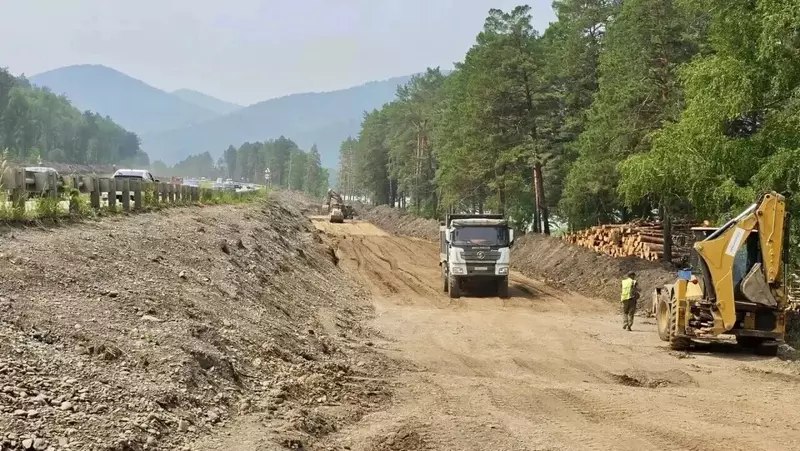 НПС начал устройство земляного полотна на Чуйском тракте в Республике Алтай