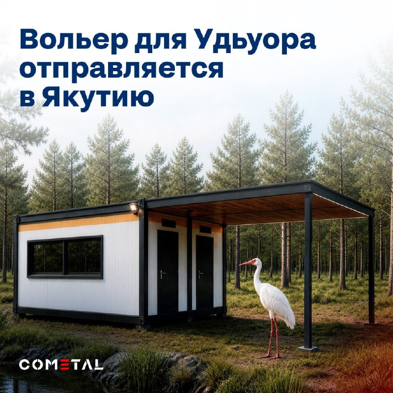 COMETAL создал вольер для спасённого стерха в зоопарке «Орто-Дойду» COMETAL создал вольер для спасённого стерха в зоопарке «Орто-Дойду»
