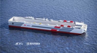 На АСЗ вывели из цеха первый блок транспортного дока «Амур»