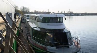 В Ленобласти на воду спустили электросуда «Кронштадт» и «Выборг»